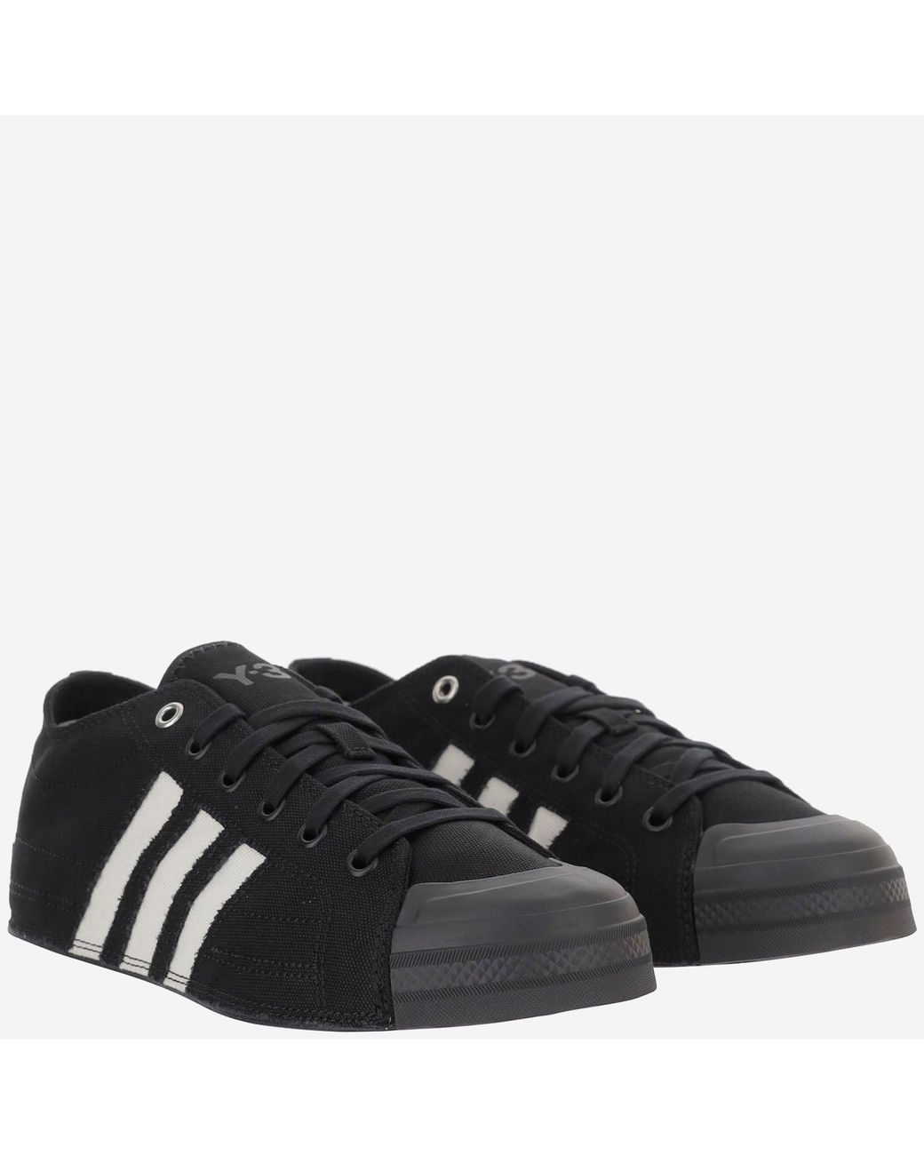 Adidas Black Y-3 Nizza Lo Sneakers Fabric Trainers for men
