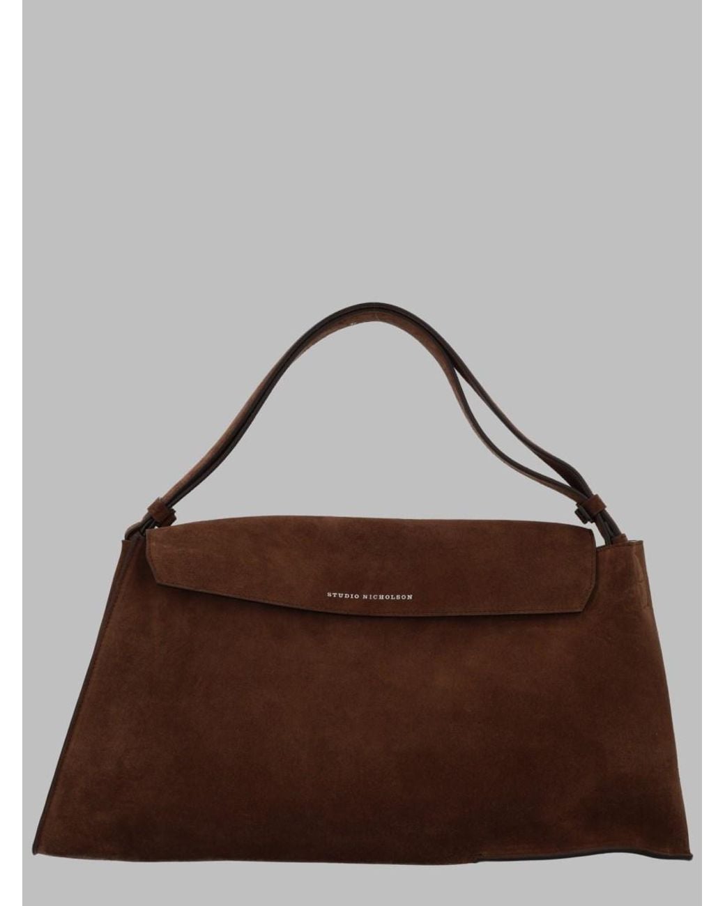 Studio Nicholson Brown Shiboru Leather Shoulder Bag