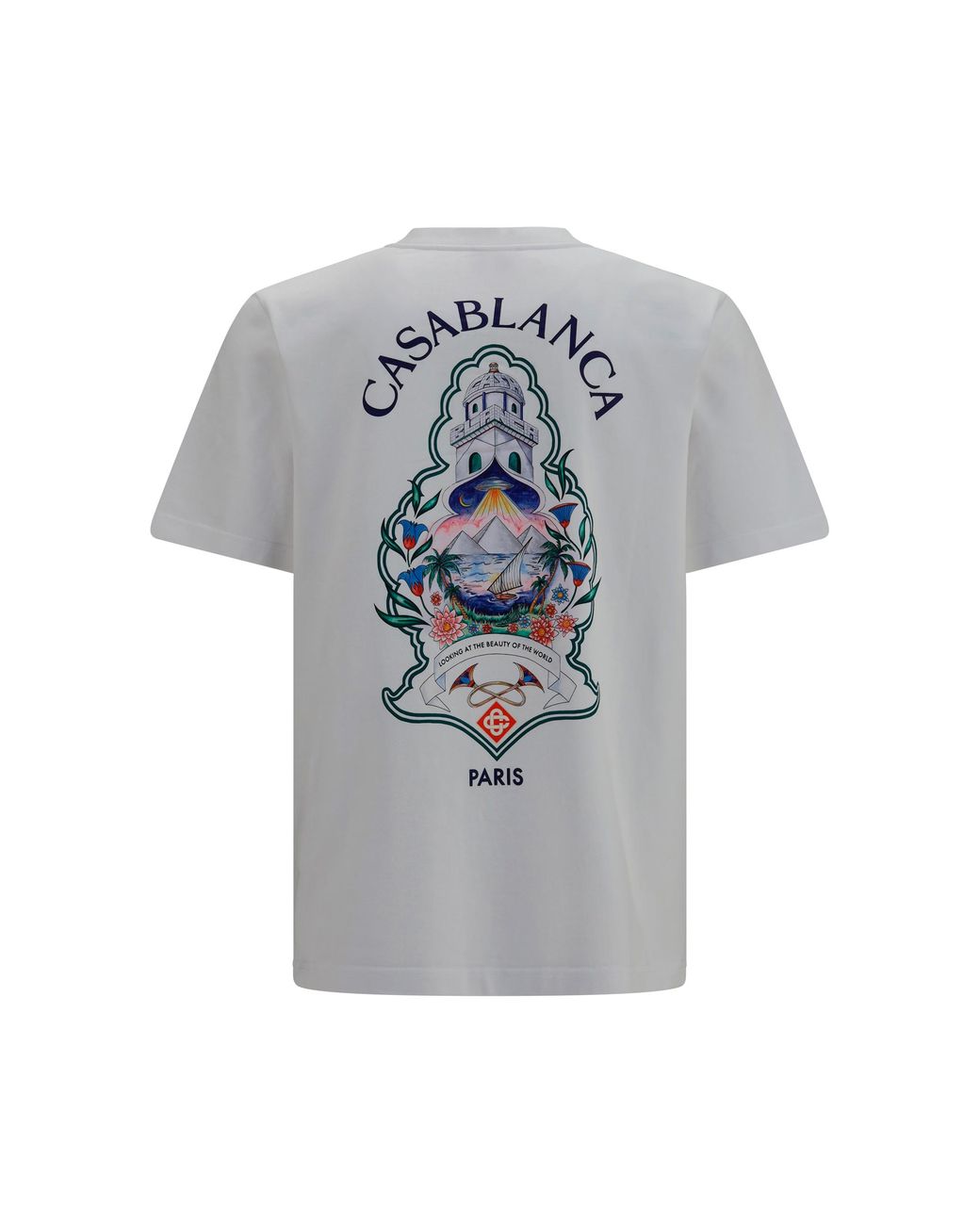 Casablanca Gray Larche T-Shirt Cotton T-Shirts And Polos for men