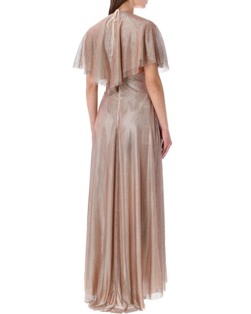 Alberta Ferretti Multicolor Alberta Ferreti Evening Dress With Micro Sequins