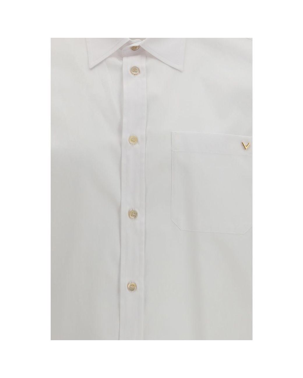 Valentino Garavani White Cotton Dress Shirt for men