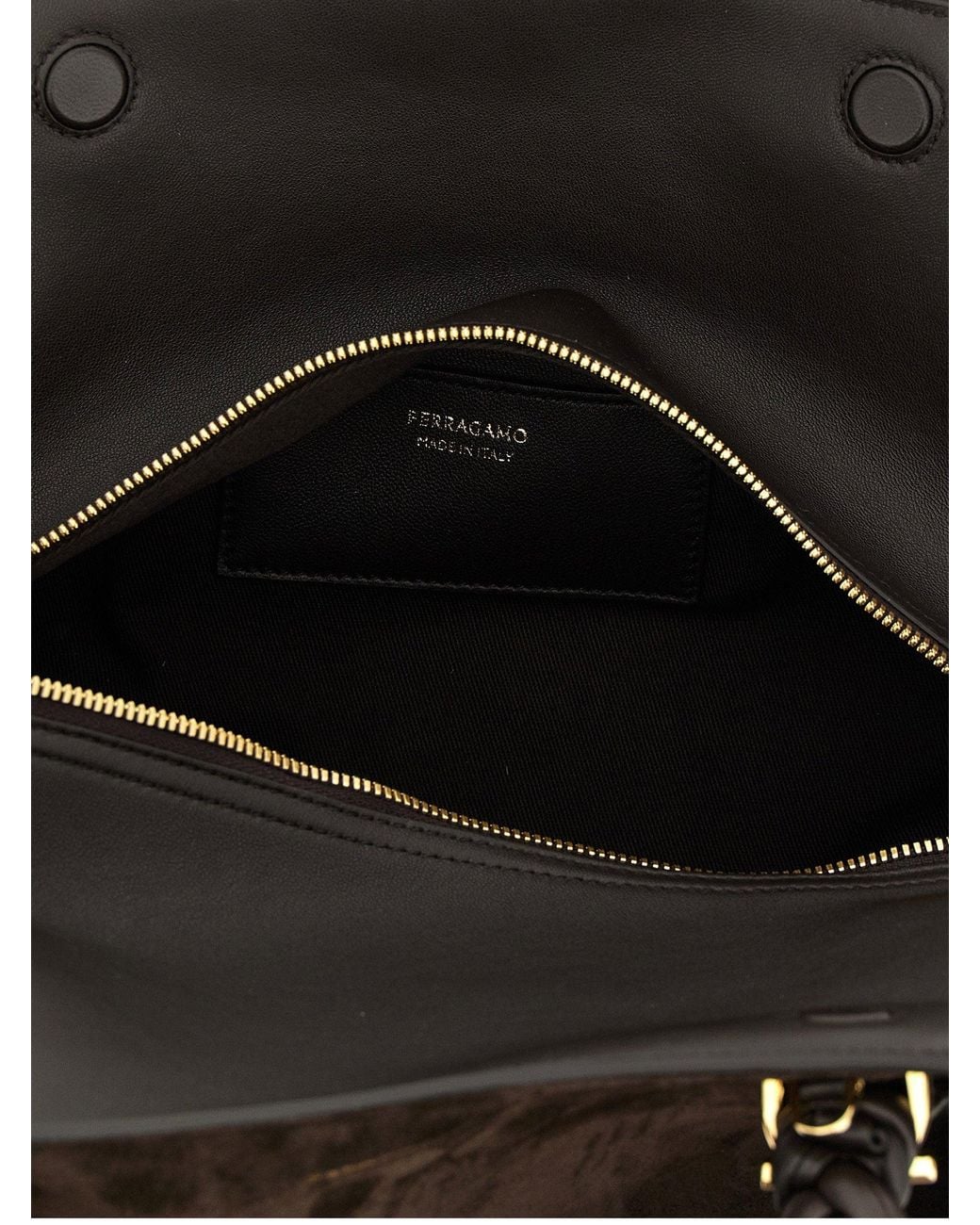 Ferragamo Black Top Handle Bag