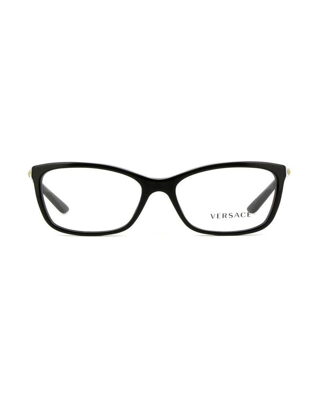 Versace Black Eyeglasses Rectangle Full Rim, Frame And Clear Demo Lenses Lens Ve3186Gb1 Sunglasses