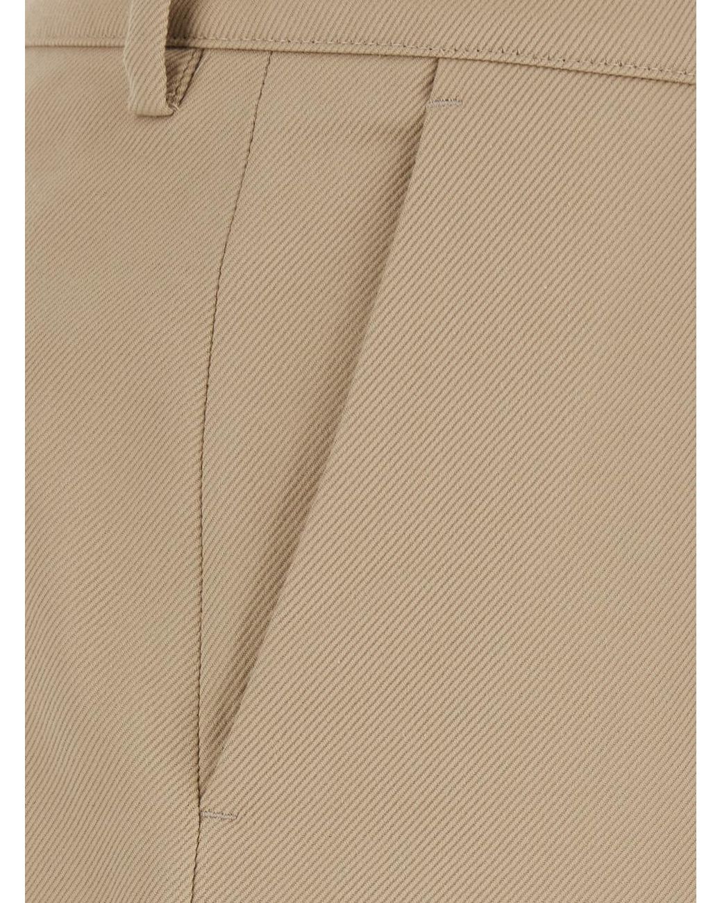 PT Torino Natural Trousers Francoise Wool-Cotton Wool And Cotton
