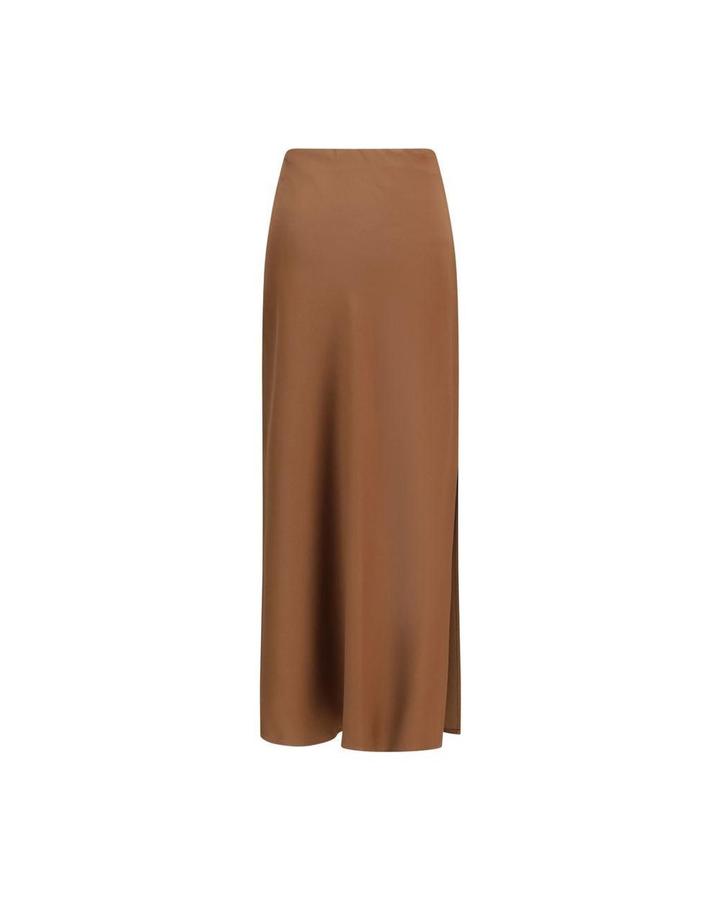 Brunello Cucinelli Brown Acetate Midi Skirt