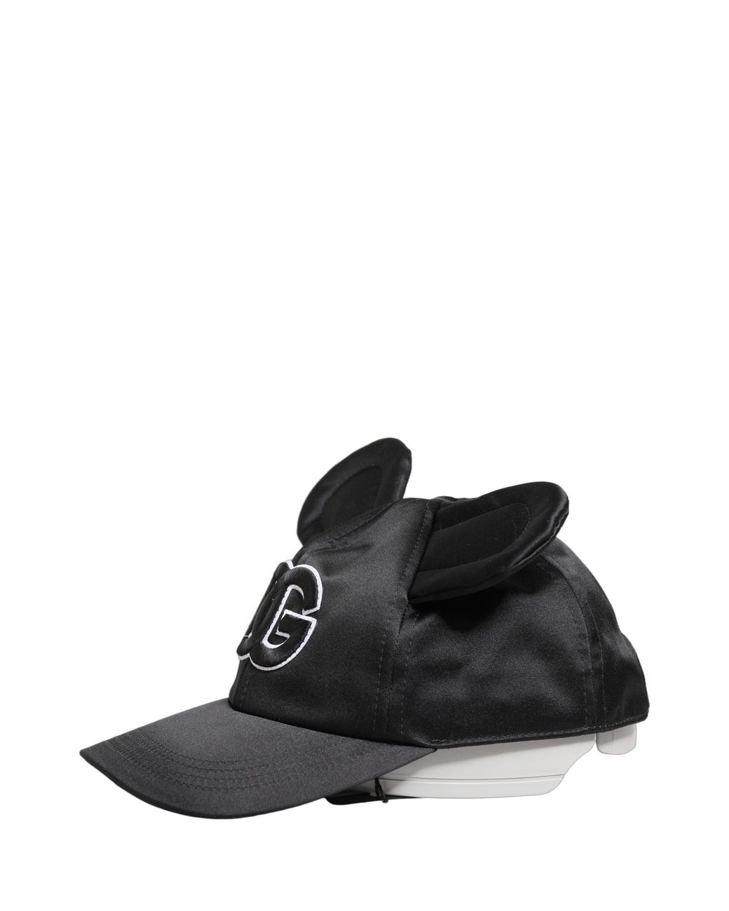 Dolce & Gabbana Black Velvet Animal Ears Baseball Cap Hat Polyester for men