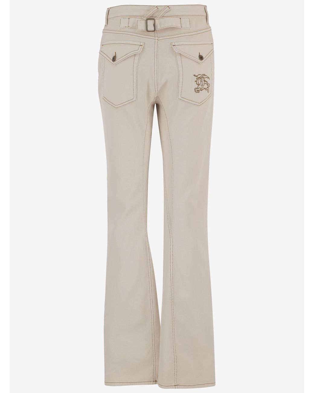 Burberry Natural Cotton Denim Jeans With Logo