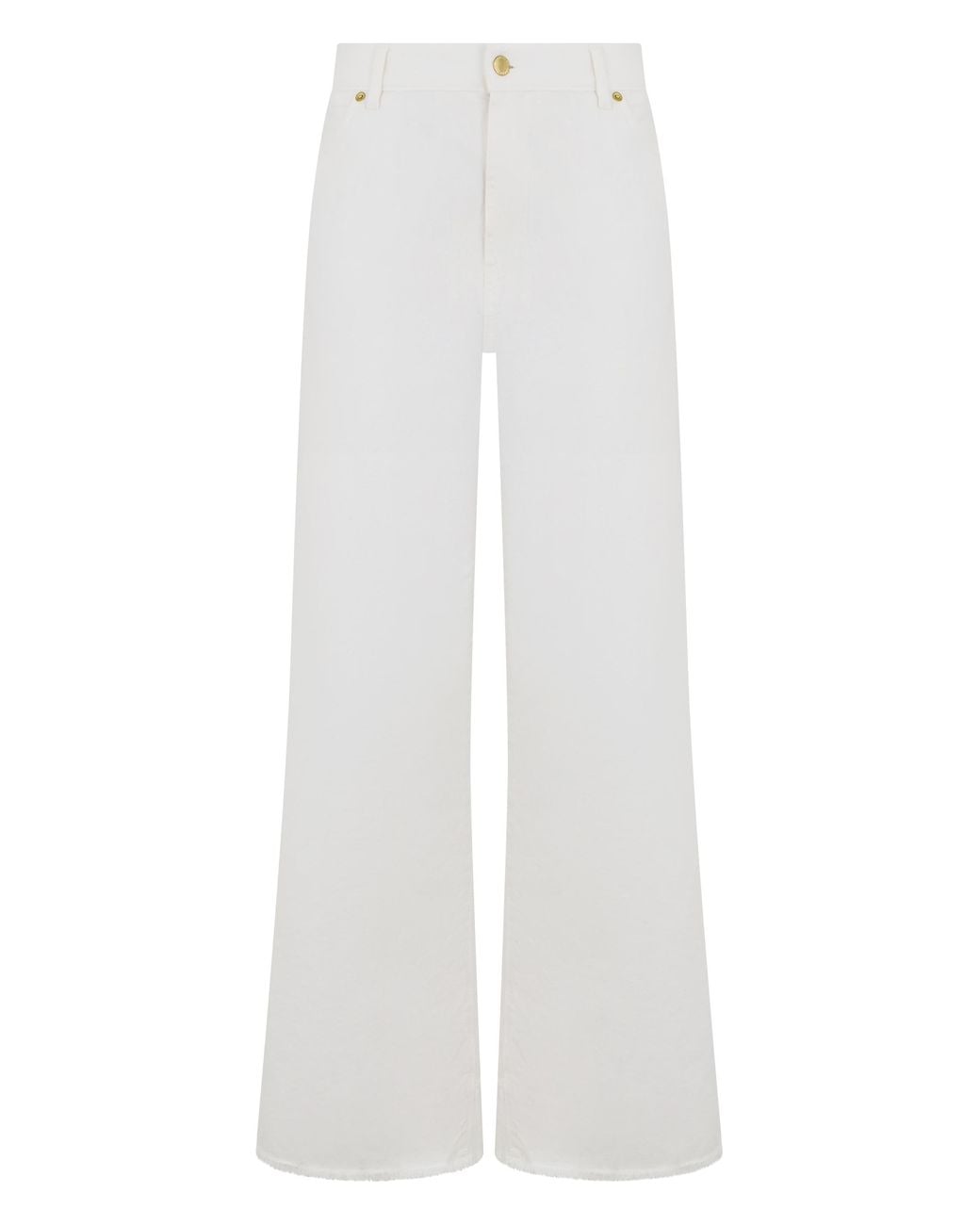 DARKPARK White Wide-Leg Jeans Cotton