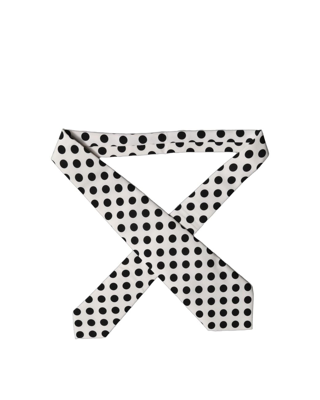 Dolce & Gabbana White Dolce & Gabbana Polka Dot Silk Necktie