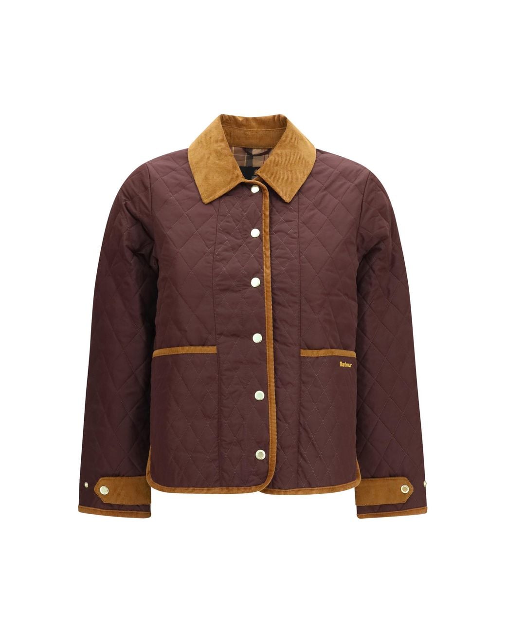 Barbour Purple Quilted Jacket Ainsdale Fig Polyester