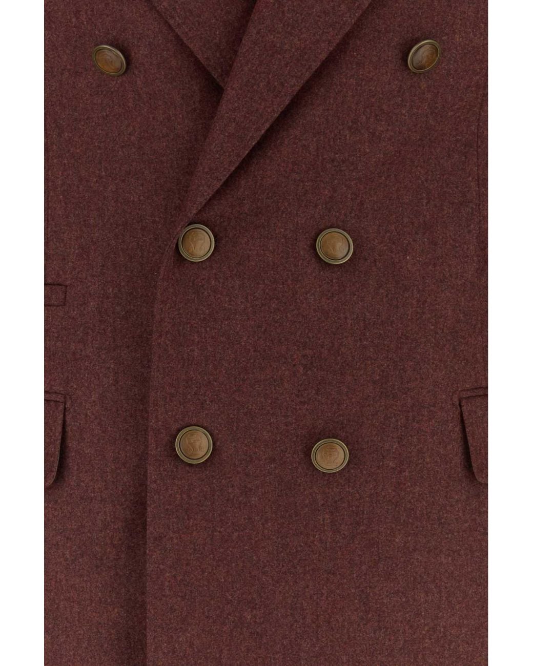 Brunello Cucinelli Purple Wool & Cashmere Dress for men