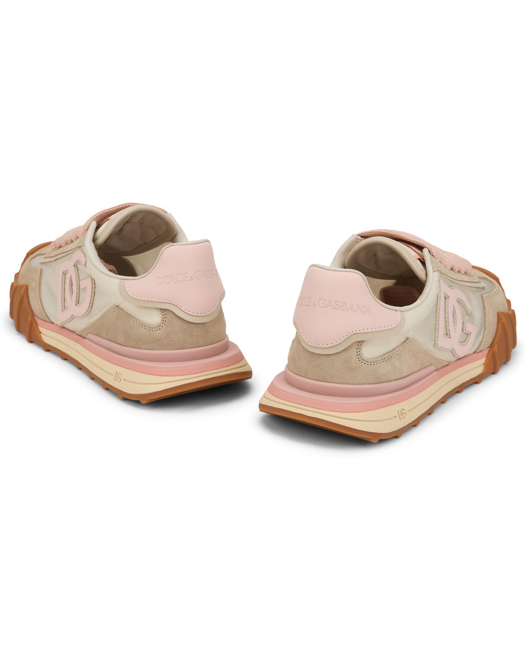 Dolce & Gabbana Brown Dolce & Gabbana Colorblock Athletic Fabric Sneaker