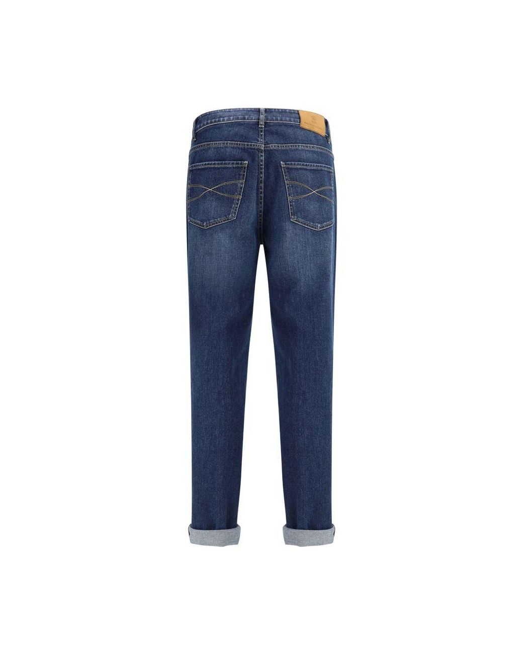 Brunello Cucinelli Blue Straight Jeans for men