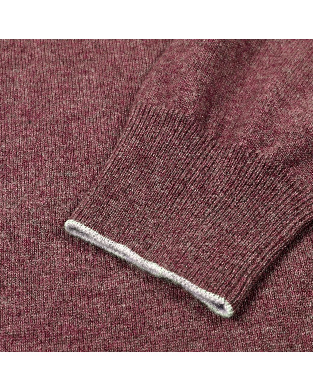 Brunello Cucinelli Purple Dusty Cashmere Sweater for men