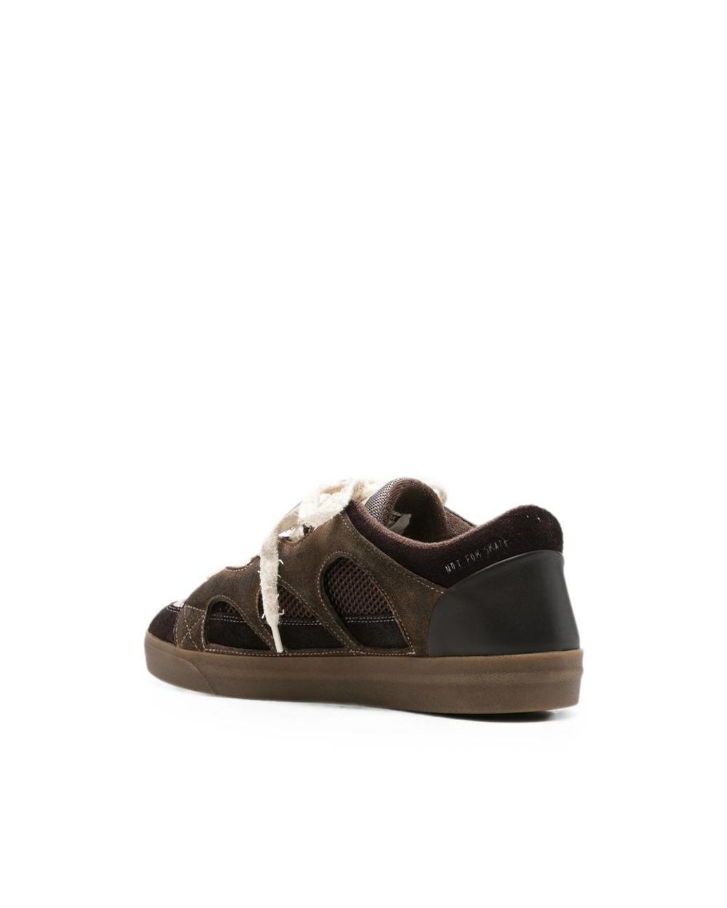 Santha Brown Love Park Cut-Out Panelled Sneakers for men