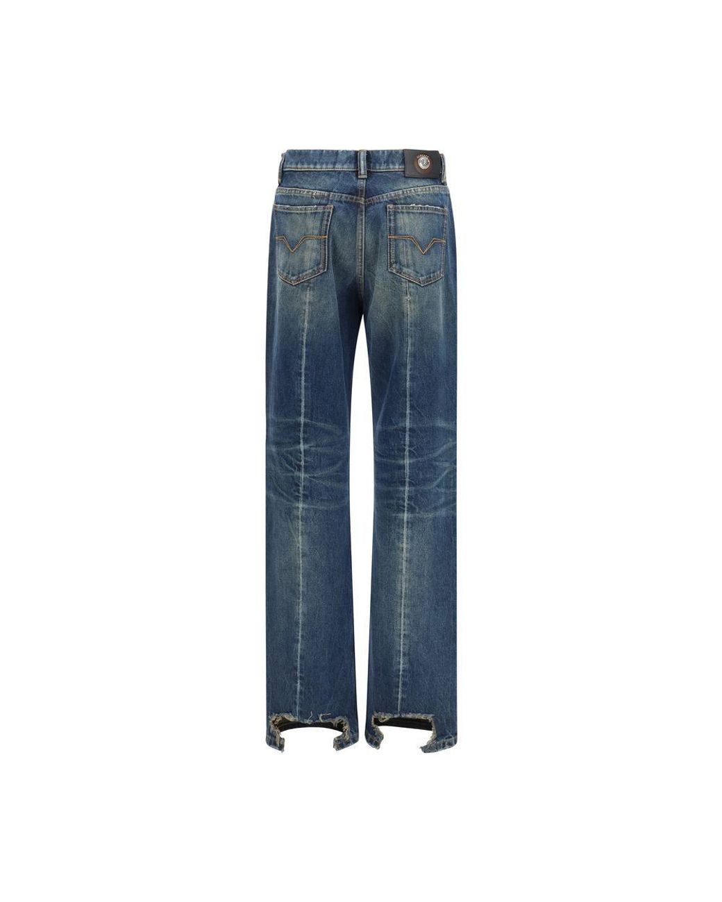 Versace Blue Cotton Straight