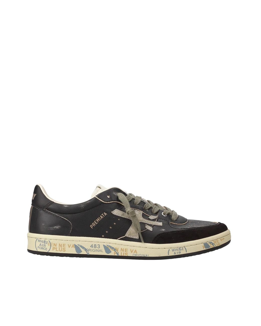 Premiata Black Sneakers Bsktclay Sole: Rubber for men