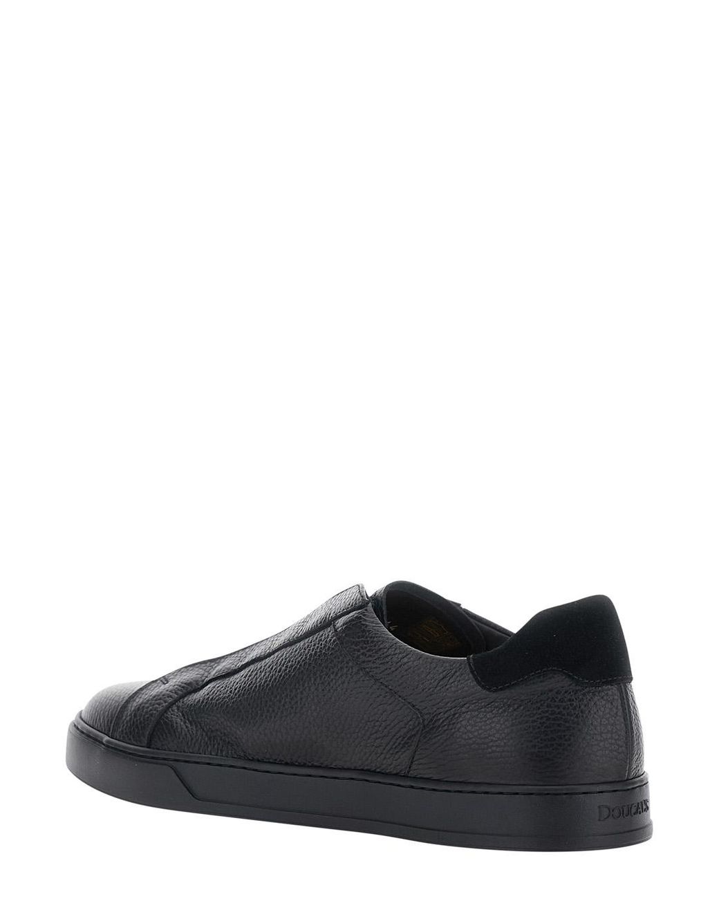 Doucal's Black Sneakers Spencer Calf Leather Trainers for men