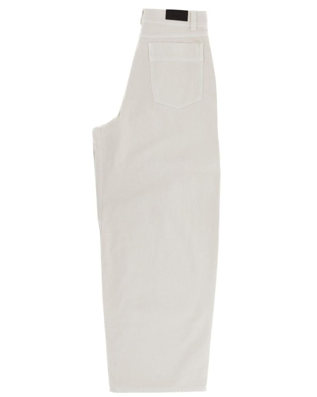 Lemaire White Lemaire Oversize Cotton Trousers