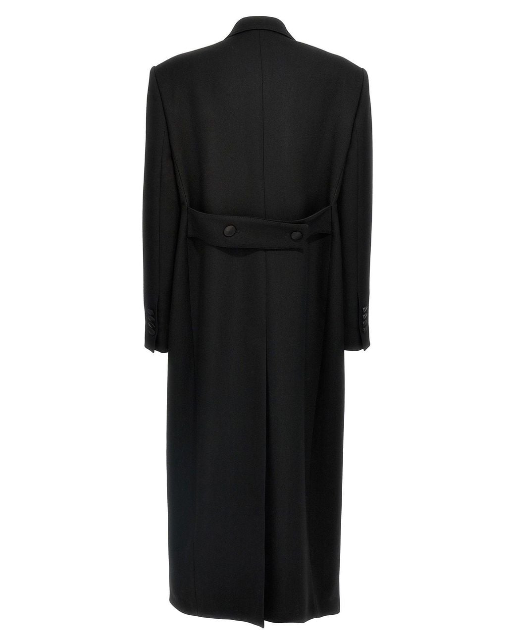 Dolce & Gabbana Black Dolce & Gabbana Double-Breasted Wool Coat