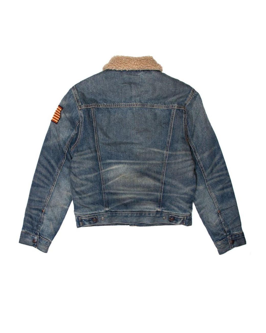 Polo ralph lauren faded denim trucker jacket online