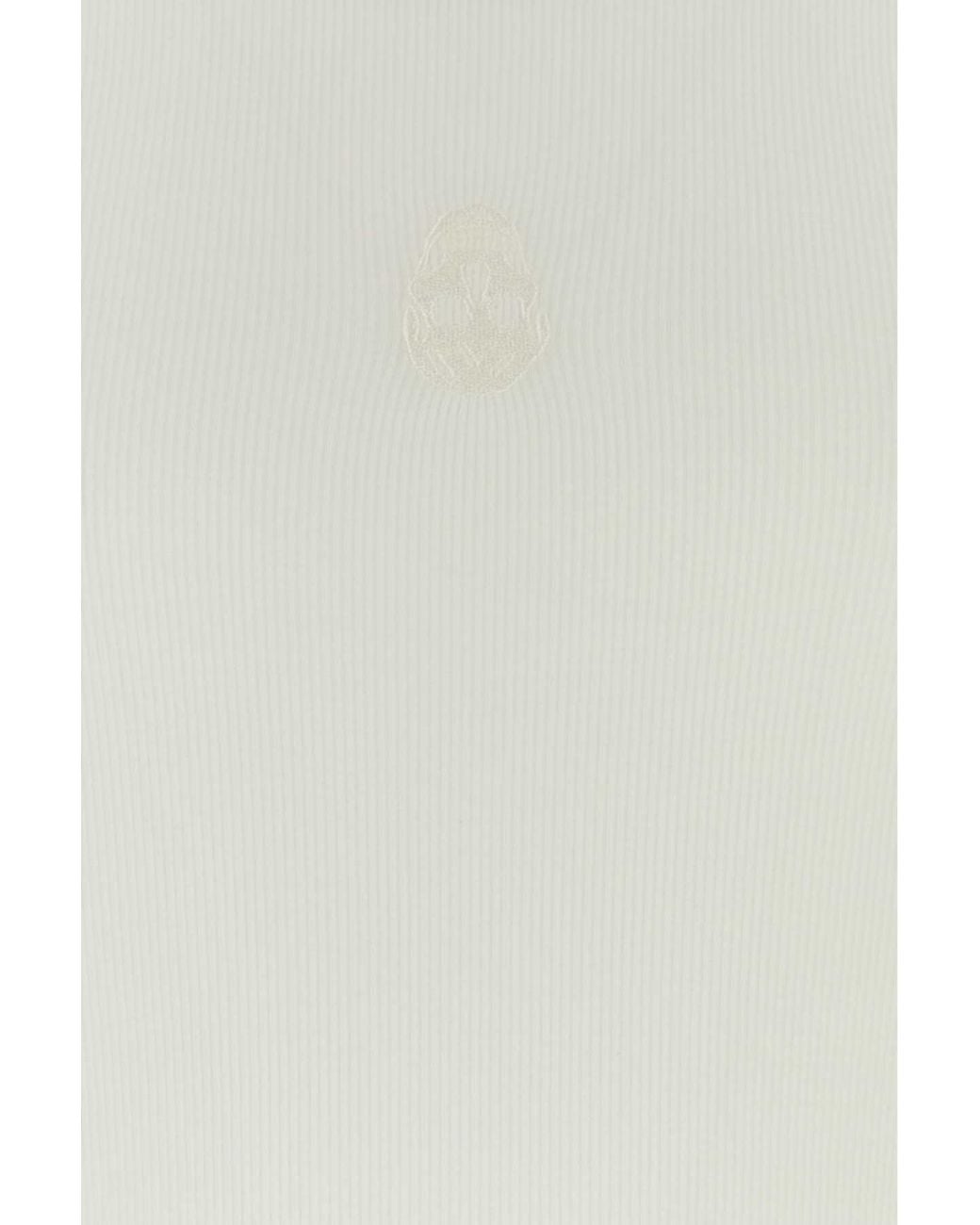 McQueen White Alexander Mcqueen Cotton-Elastane Tank Top