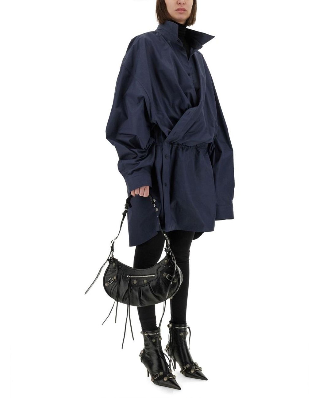 Balenciaga Blue Balenciaga Cotton Shirt-Style Dress