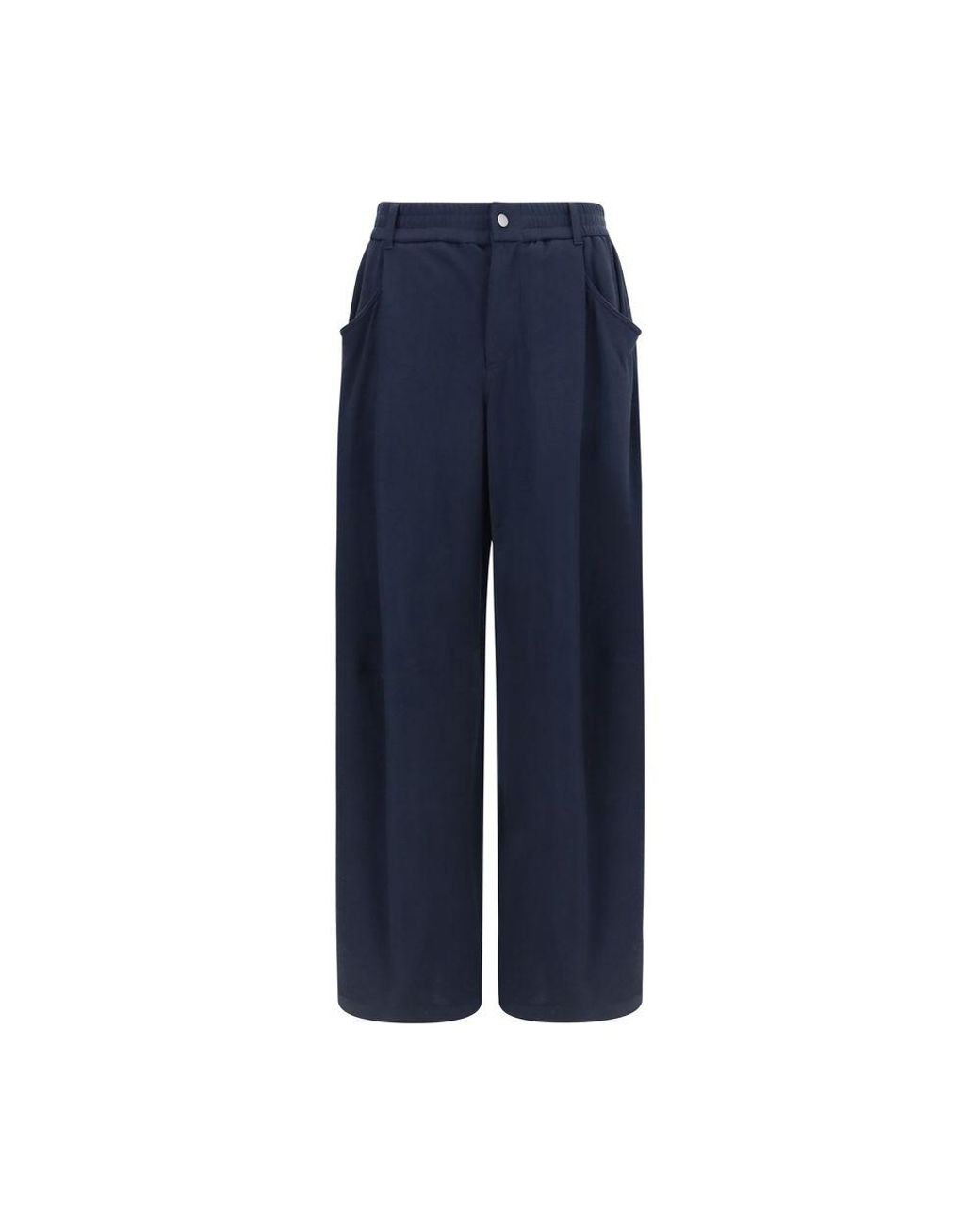 Brunello Cucinelli Blue Cotton Casual Pants