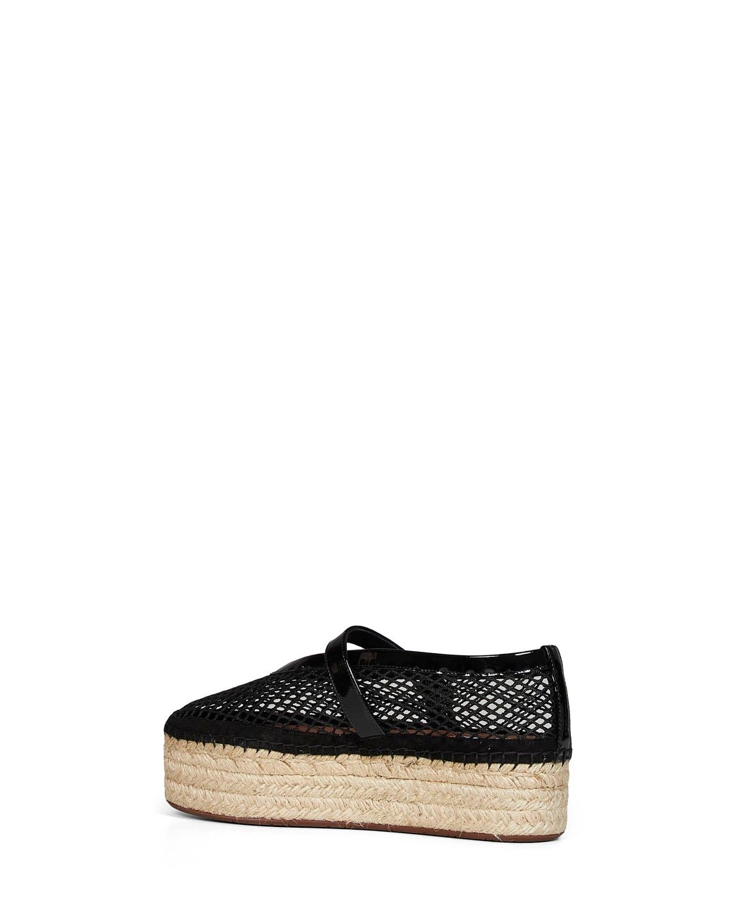 Alaïa Black Fishnet And Patent Leather Wedge Espadrilles
