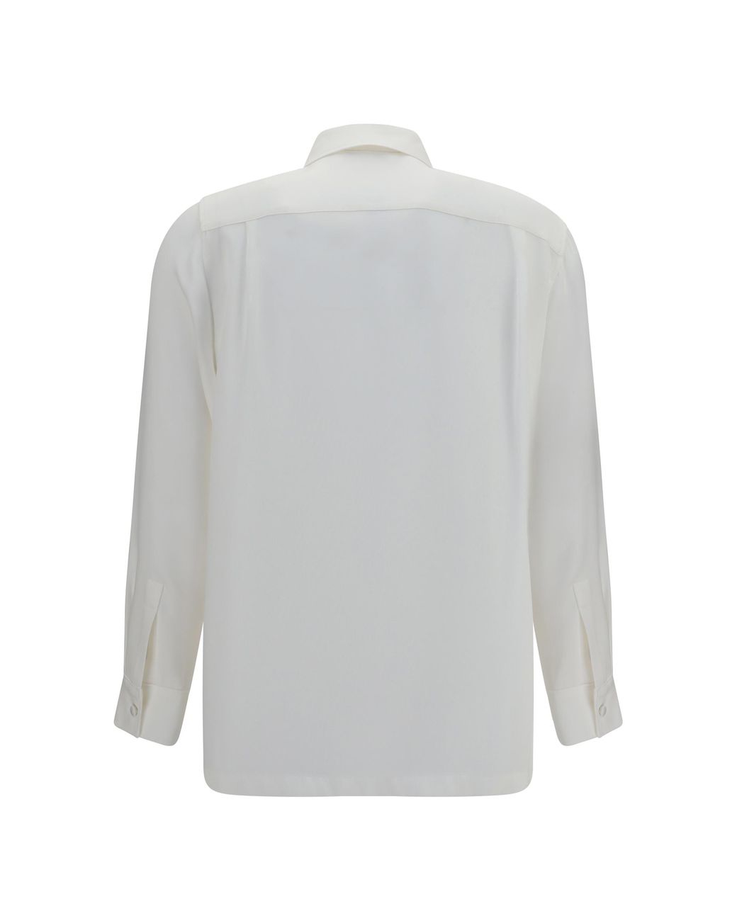 Max Mara Gray Shirt Geranio Crepe De Chine Silk