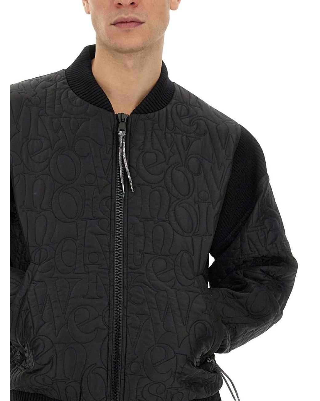 Vivienne Westwood Black Stripped Cyclist Jacket Polyamide for men
