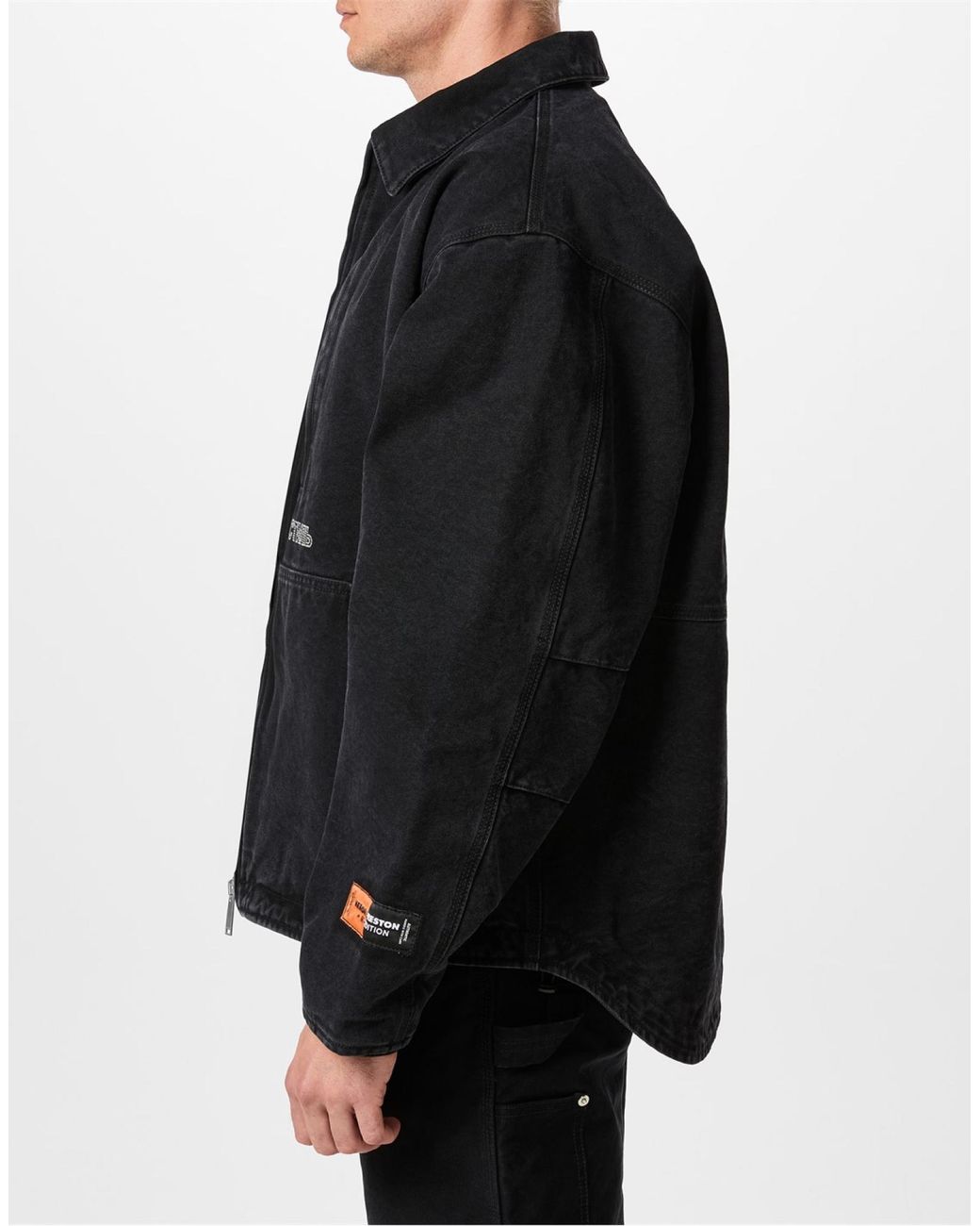 Heron Preston Black Ctnmb Canvas Padded Jacket for men