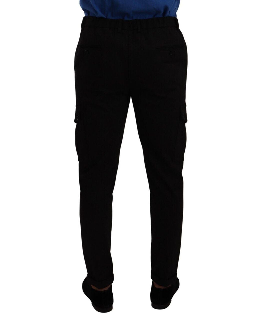 Dolce & Gabbana Black Elegant Slim Fit Cargo Pants for men