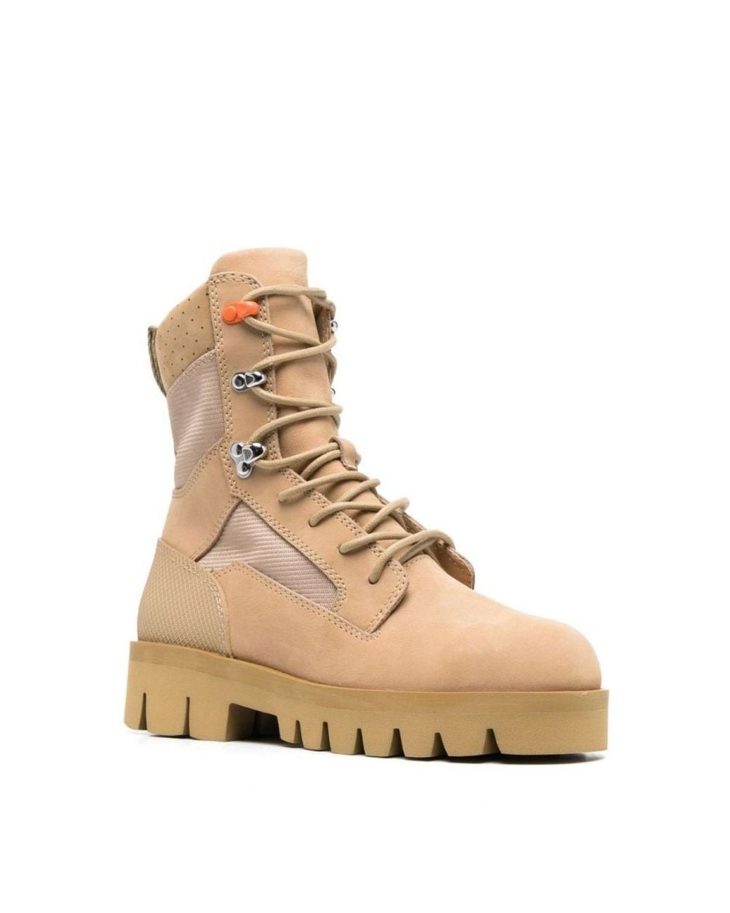 Heron Preston Natural Lace-Up Military Boots