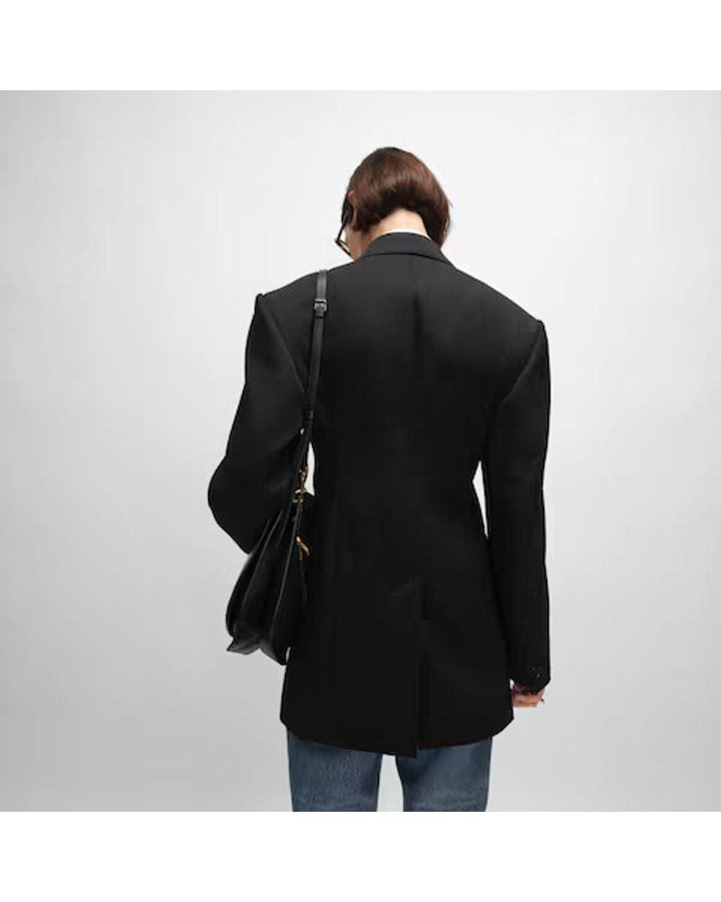 Céline Black Celine Single-Breasted Wool Blazer