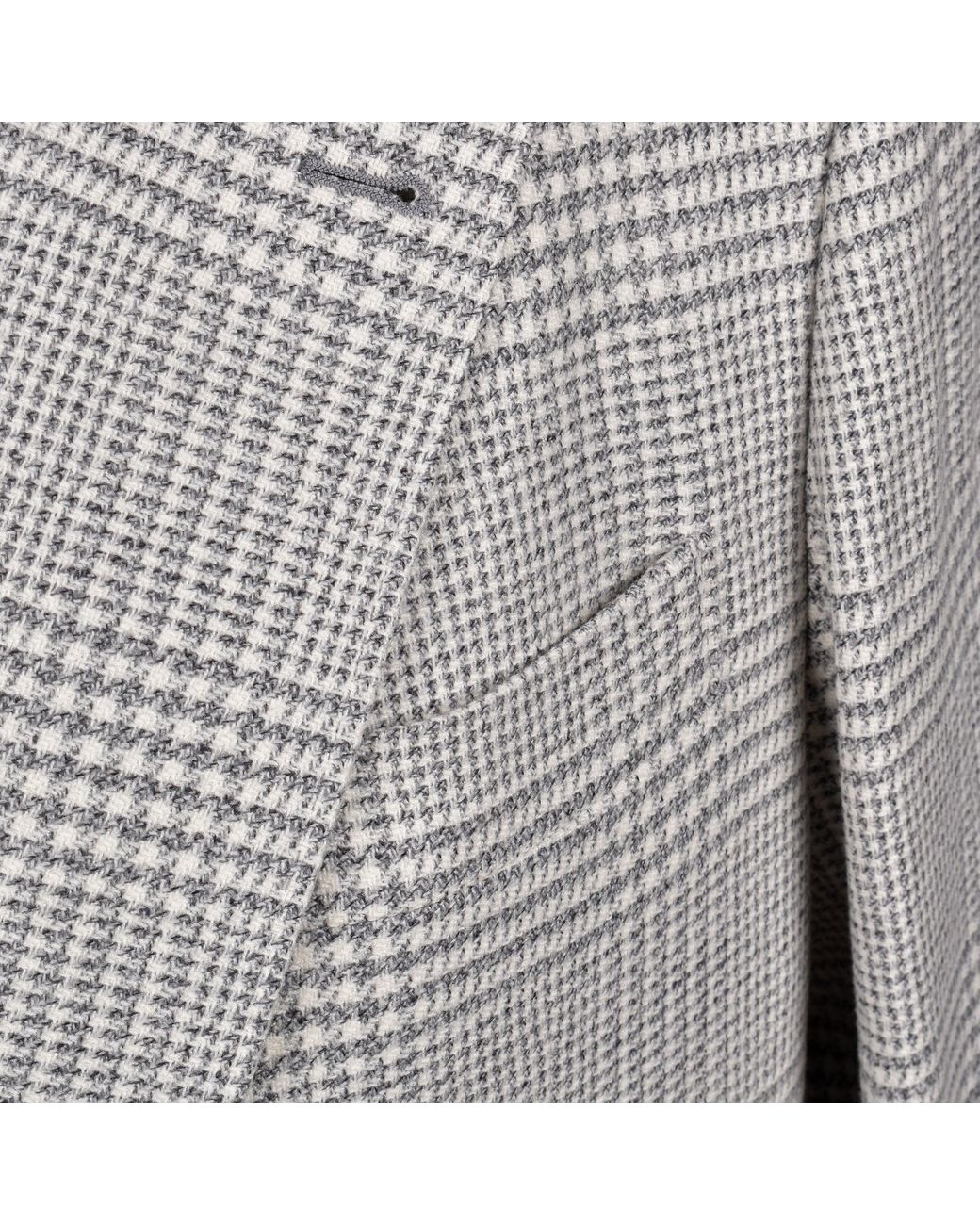 Brunello Cucinelli Gray Light Wool Check Suit for men