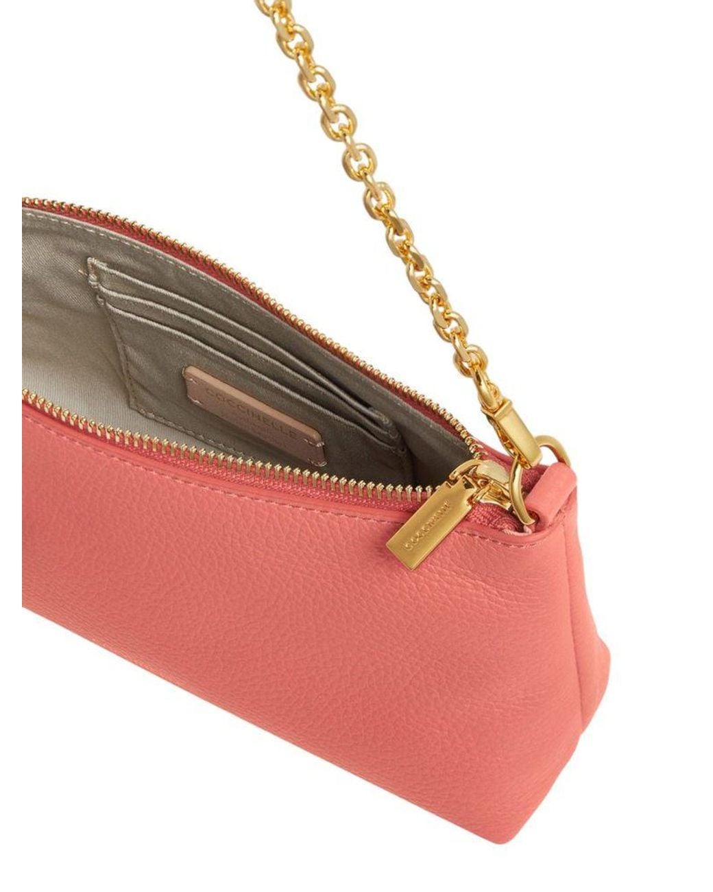 Coccinelle Pink Crossbody Bag Bovine Leather