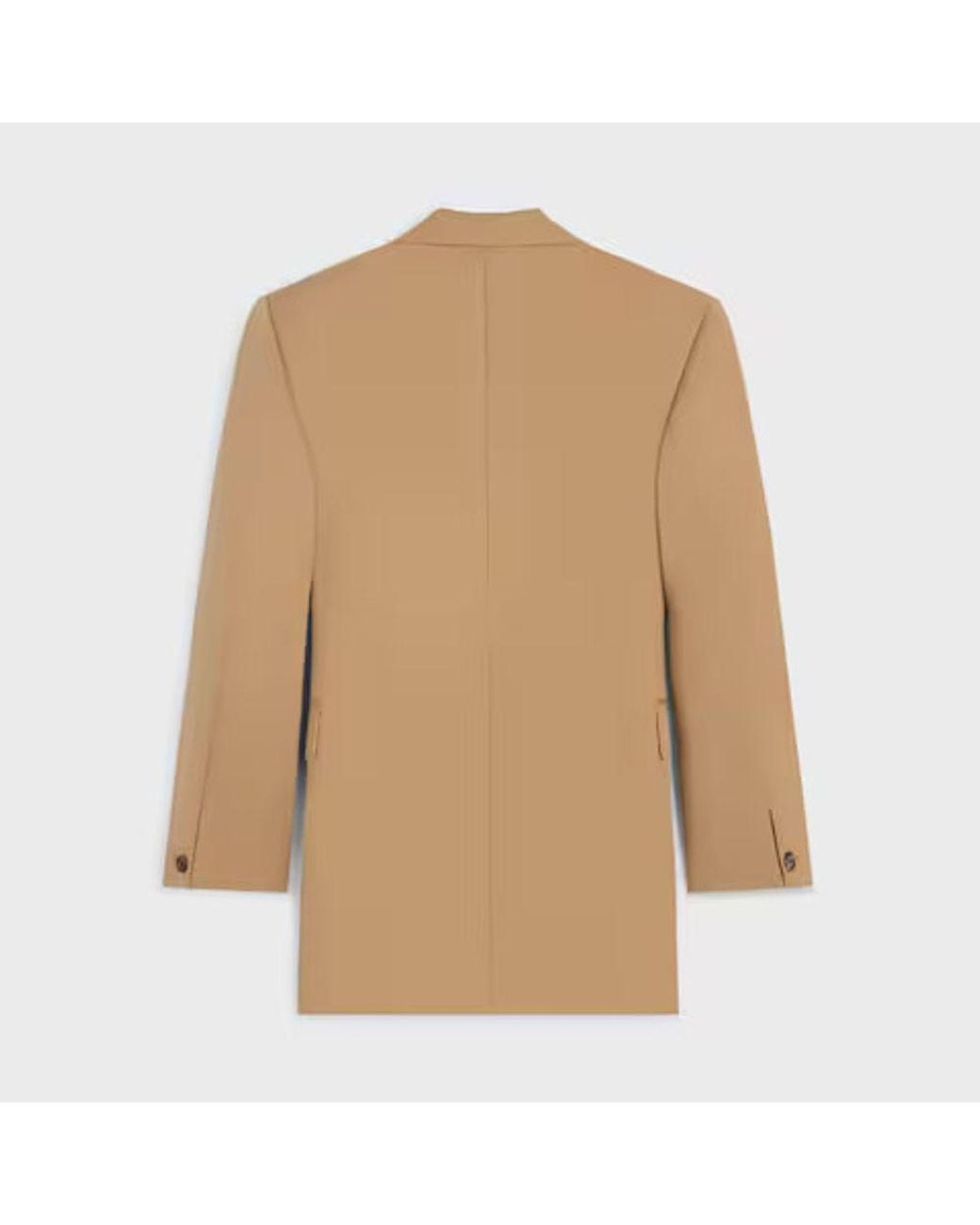 Céline Natural Celine Single-Breasted Wool Blazer