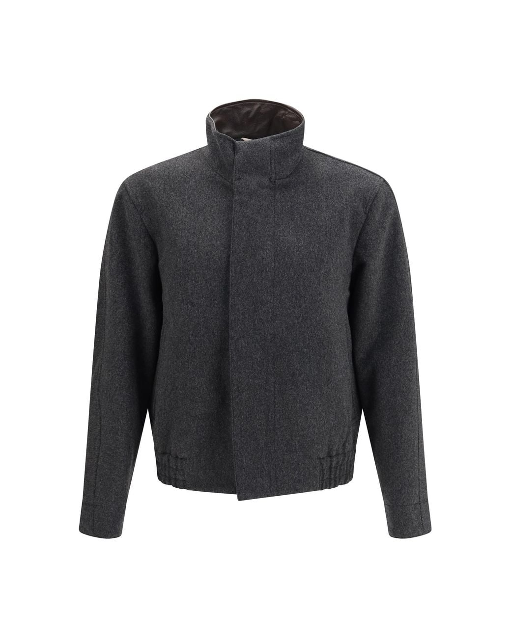 Lardini Blue Wool Bomber Jacket Fleece Ovis Aries Coat for men