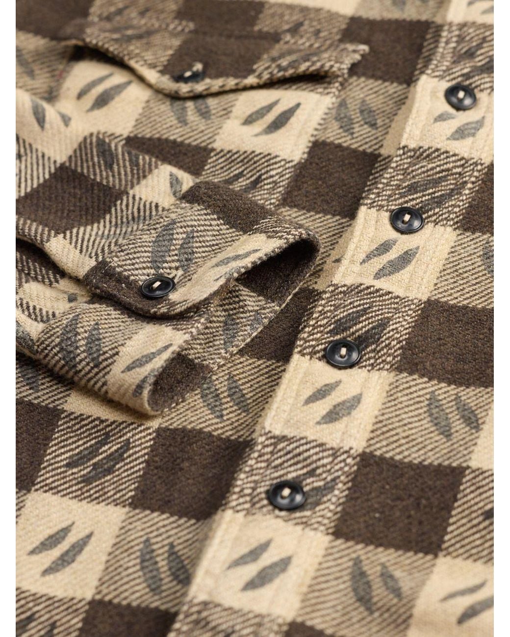 RRL Multicolor And Plaid Cotton Shirt With All-Over Prints for men