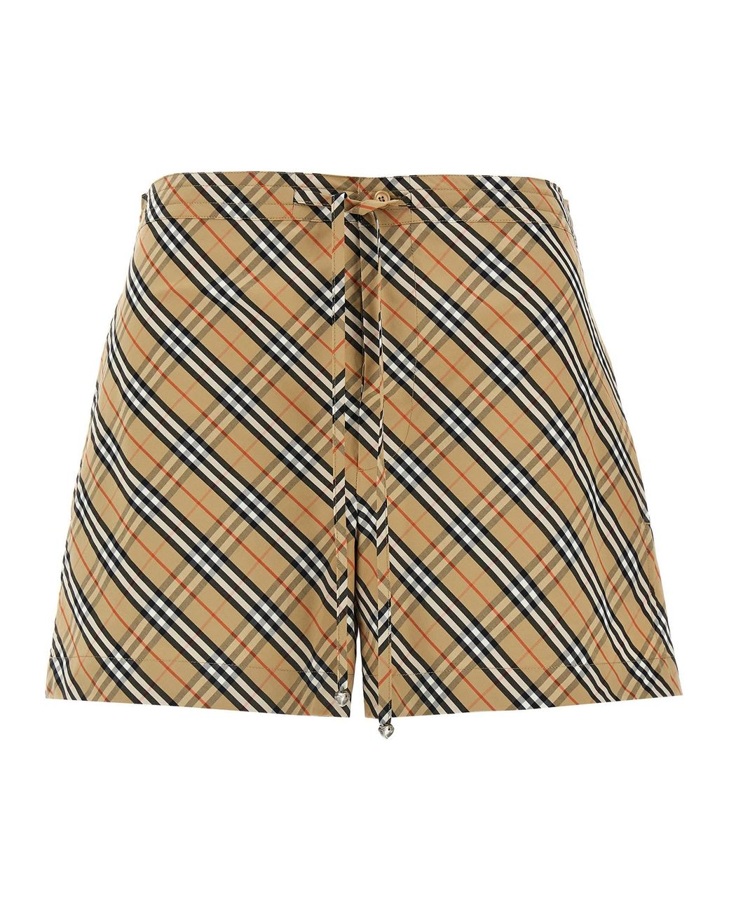 Burberry 'Check' Shorts in Natural | Lyst
