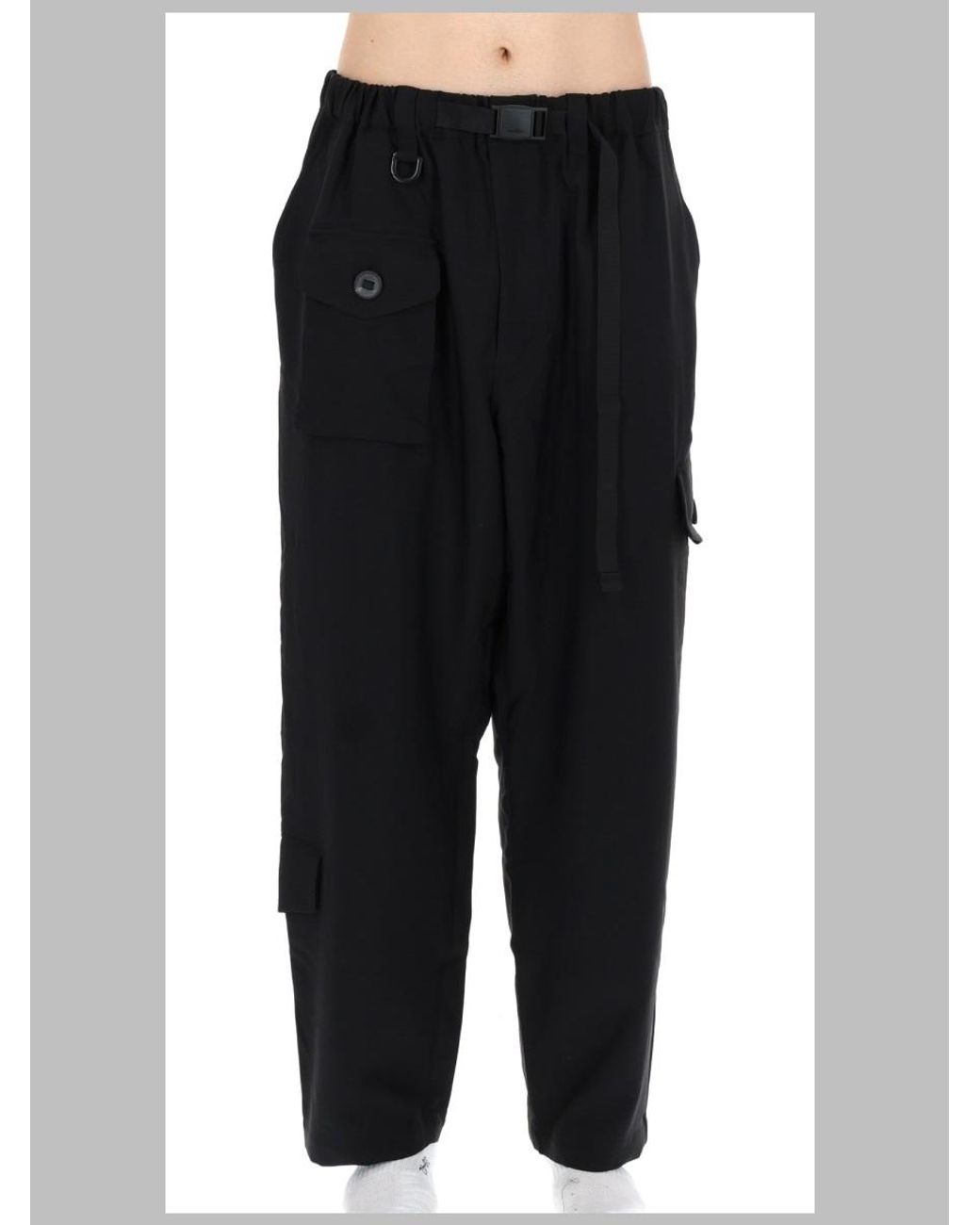 Adidas Black Cargo Trousers Technical Fabric Polyester for men