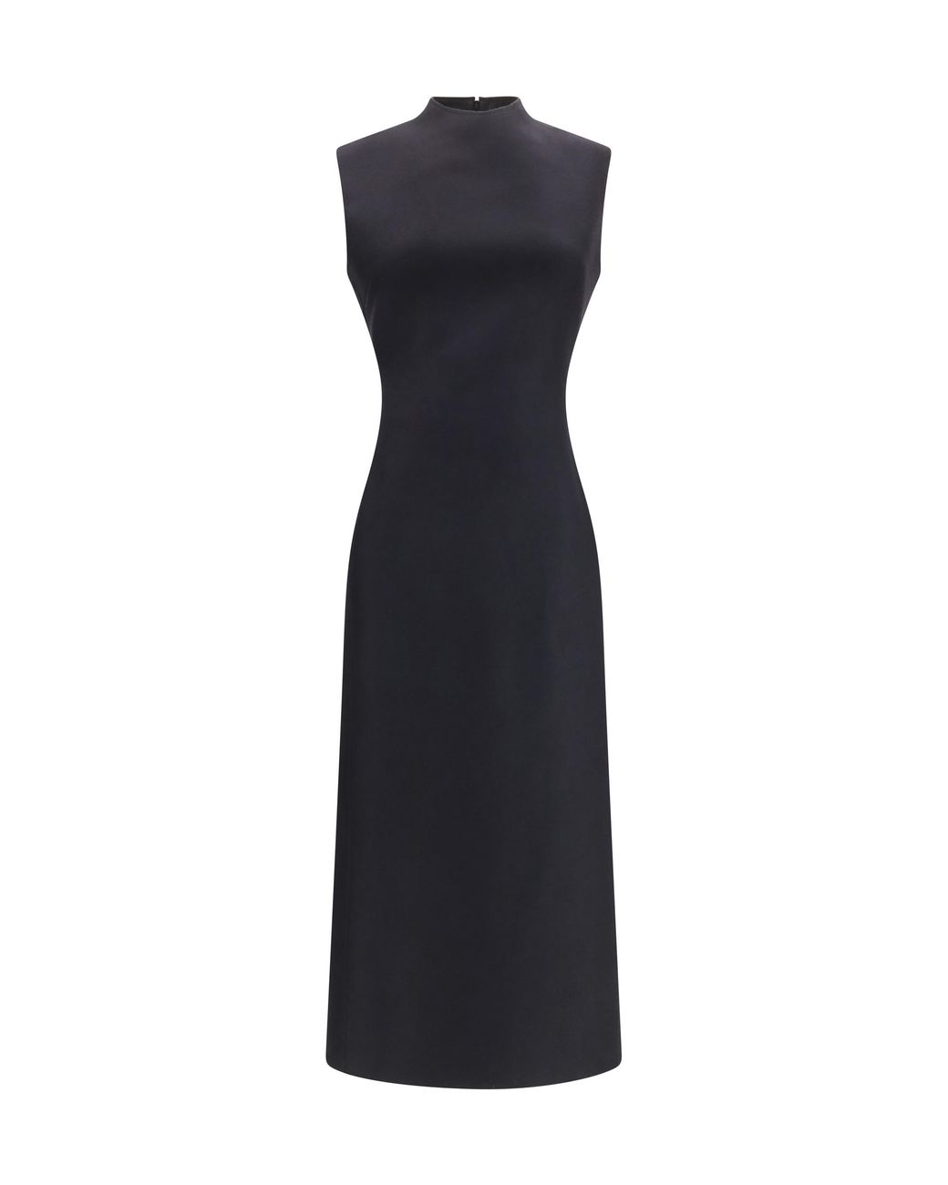 Maison Margiela Black Dress, Virgin Wool Midi, Fleece (Ovis Aries)