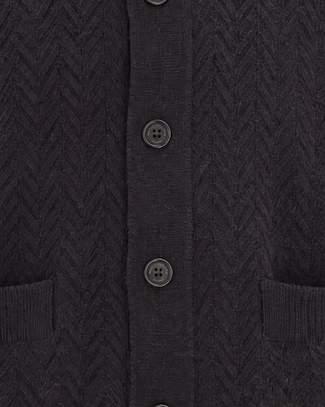 Paolo Pecora Blue Operato Cardigan Wool Sweater for men