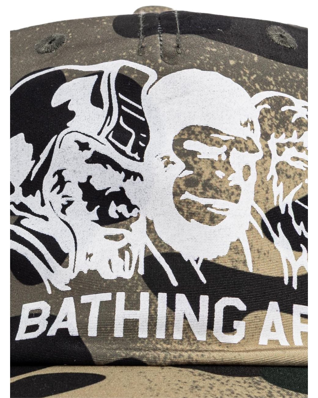 A Bathing Ape Black Bape Logo Camouflage Baseball Cap Accessories Beanies & Hats for men
