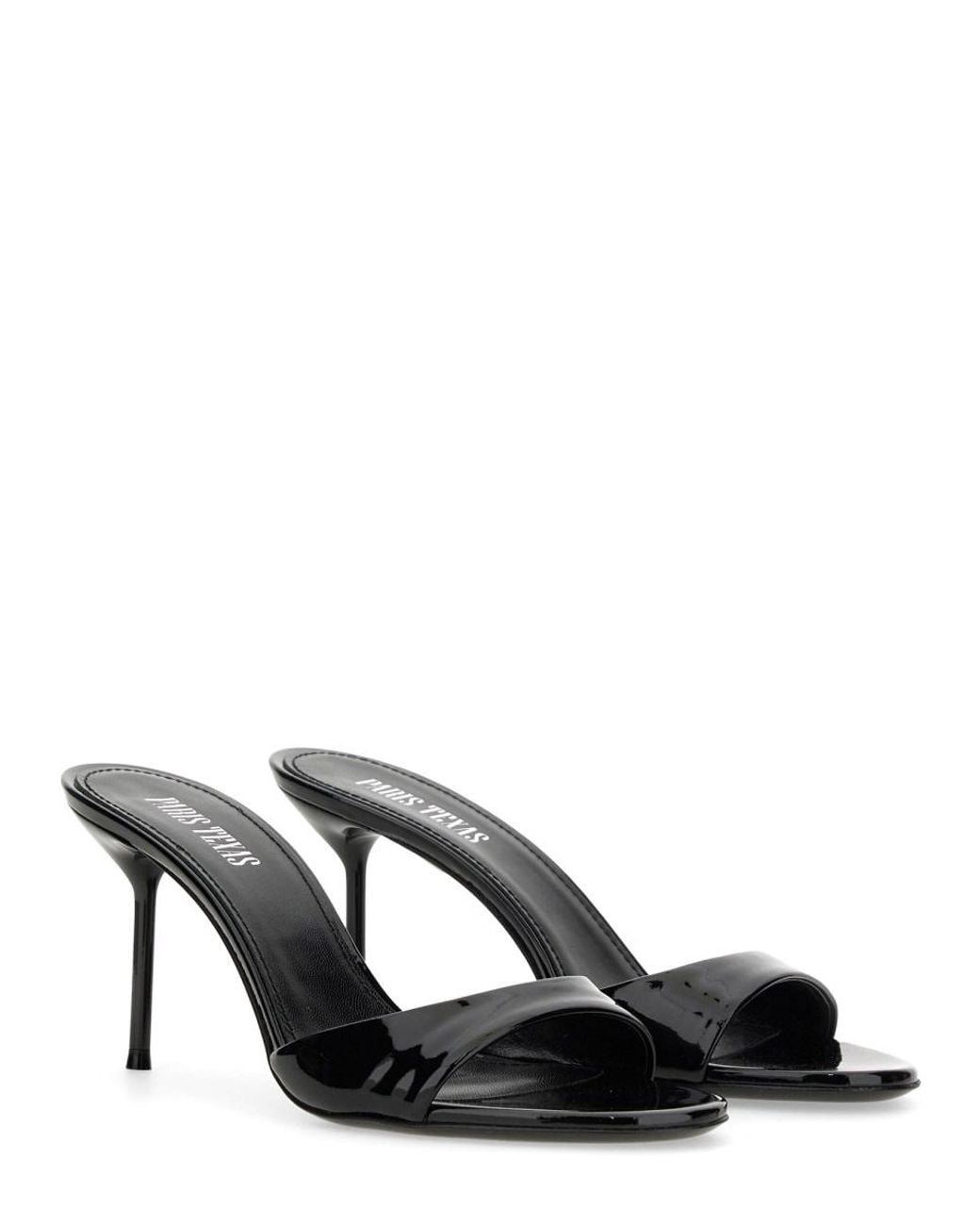 Paris Texas Black Mule Lidia