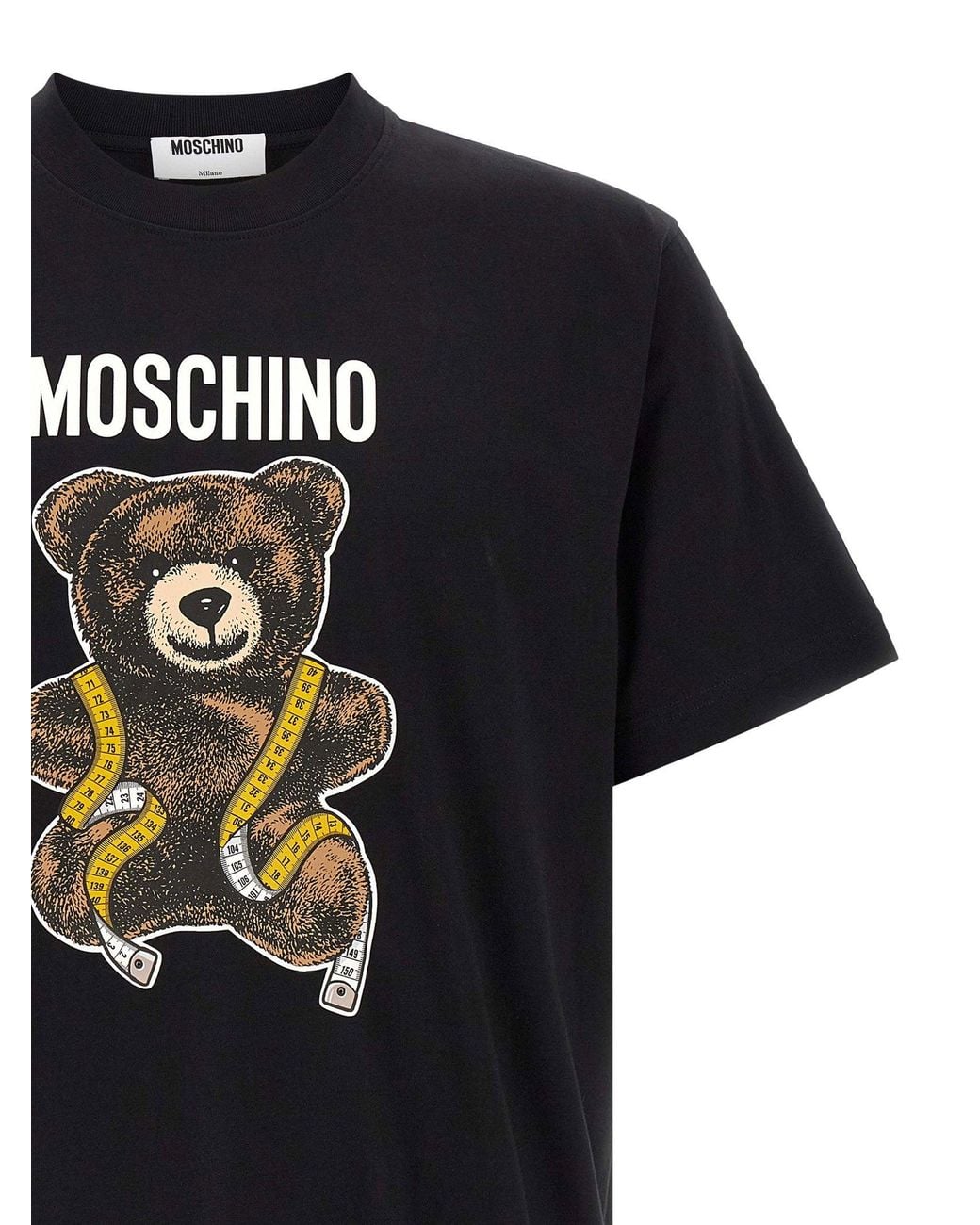 Moschino Black Teddy Bear Graphic T-Shirt for men