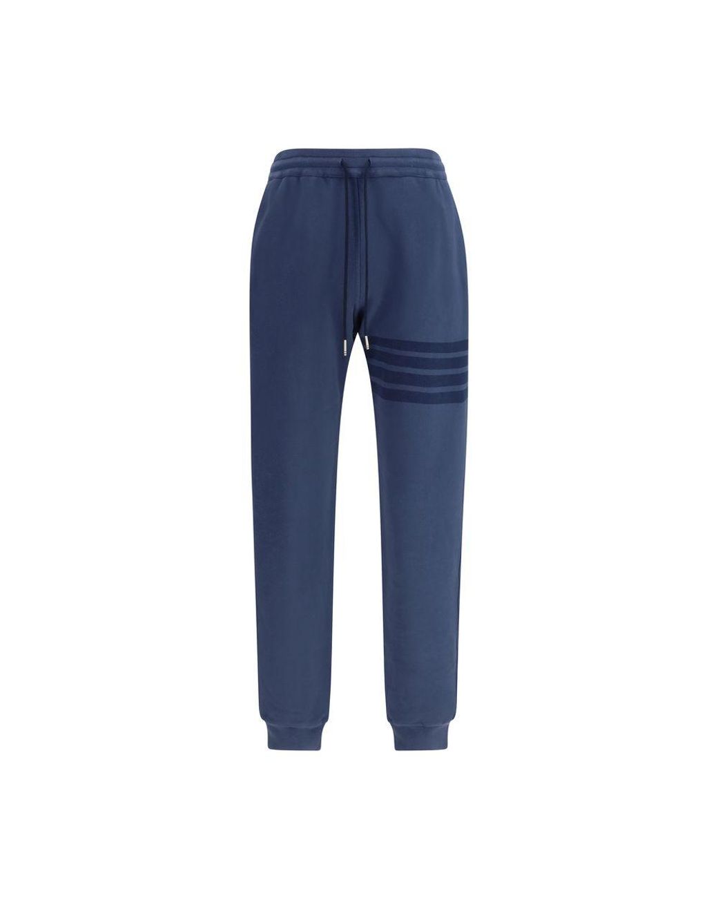 Thom Browne Blue Cotton Casual Pants for men