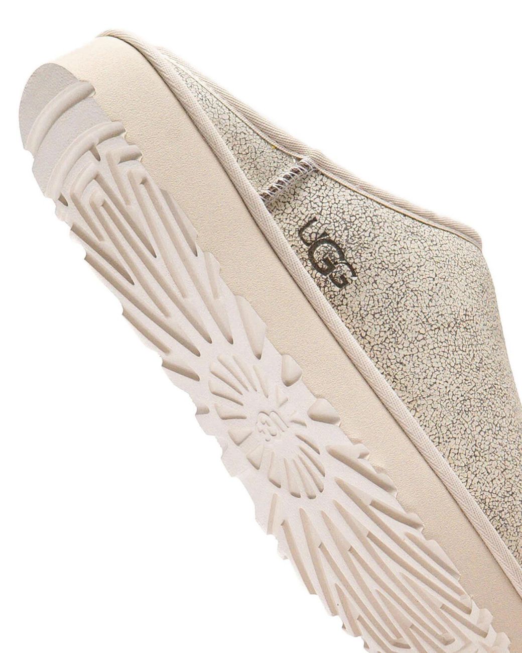 Ugg White Slip-On Crackle Slippers