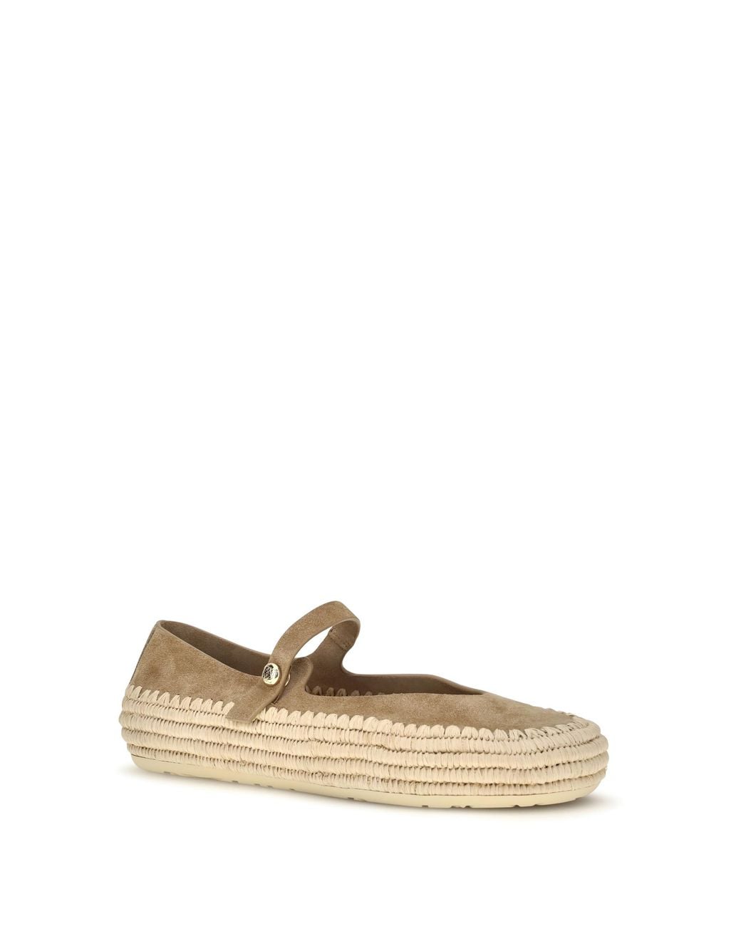 Loewe Metallic Espadrilles Rio Suede And Raffia Upper: Ballerina Shoes
